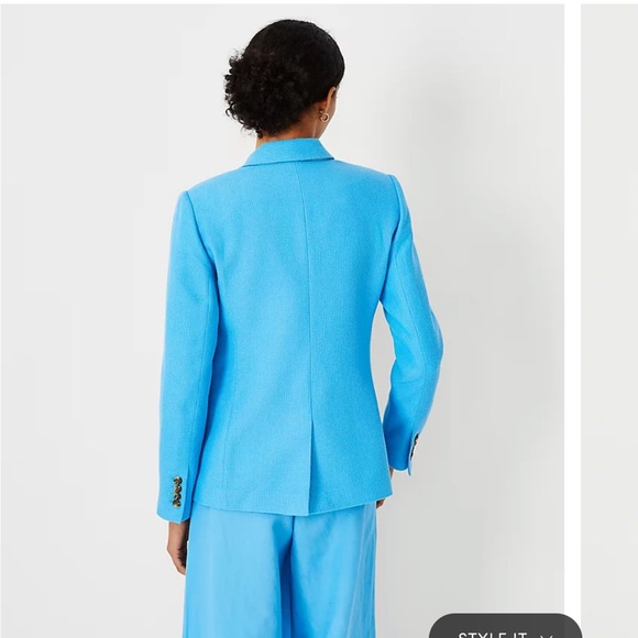 Ann Taylor The Hutton Blazer in Pique Texture Size 12 NWT - Picture 5 of 8